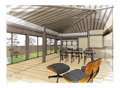 旅館スケッチパース